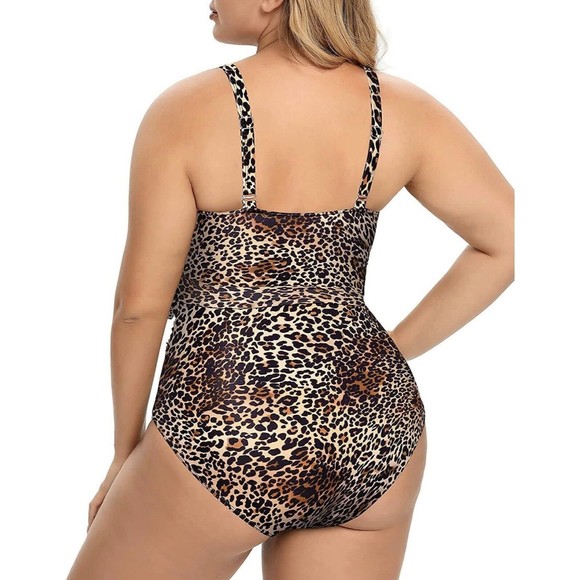 Daci Women Swinsuit One Piece Animal Print Tummy Control Size 16W - Picture 4 of 7
